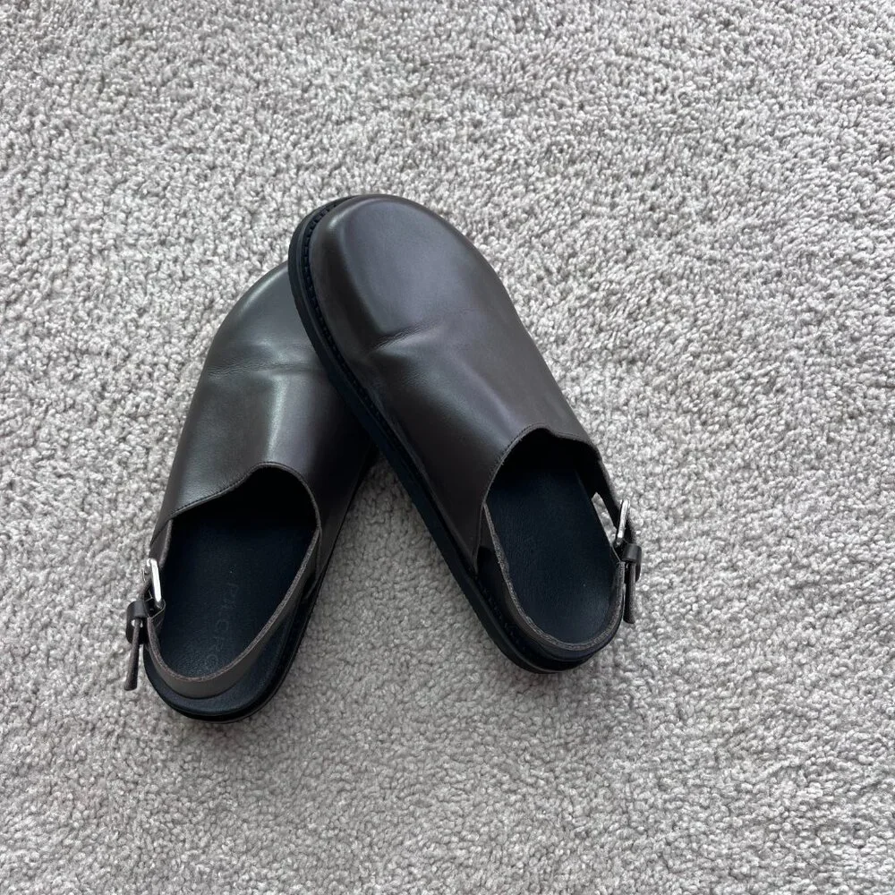 Pilcro leather slingback slides - Picture 2 of 5
